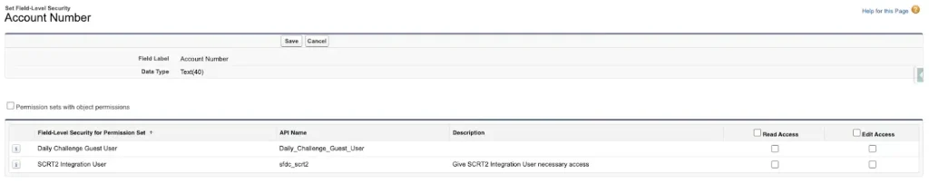 What Is Customize Application Permission in Salesforce? Guide 3 set field level security on account number