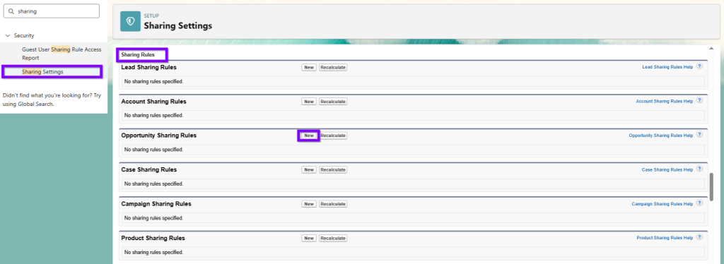 What Are Salesforce Sharing Rules and How Do They Work? 2 step2 choose object sharing setting