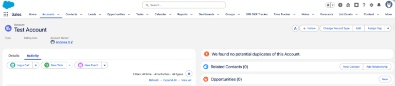 How to Future-Proof Your Salesforce UI with SLDS 2? 4 test account activity page