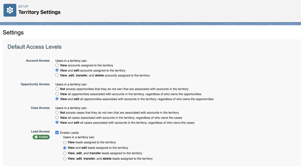 25+ Ways to Share a Record in Salesforce Explained 1 setup-territory-settings
