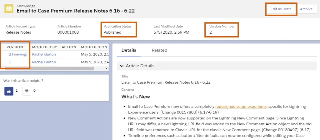 ServiceNow vs Salesforce Service Cloud: ITSM Platform Comparison 8 Salesforce Knowledge Record