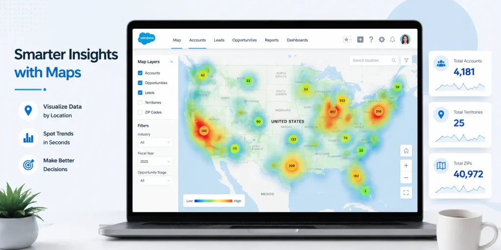 14 Ways Salesforce Mapping and Routing Can Improve Business Performance 3 Smarter insights with maps dashboard