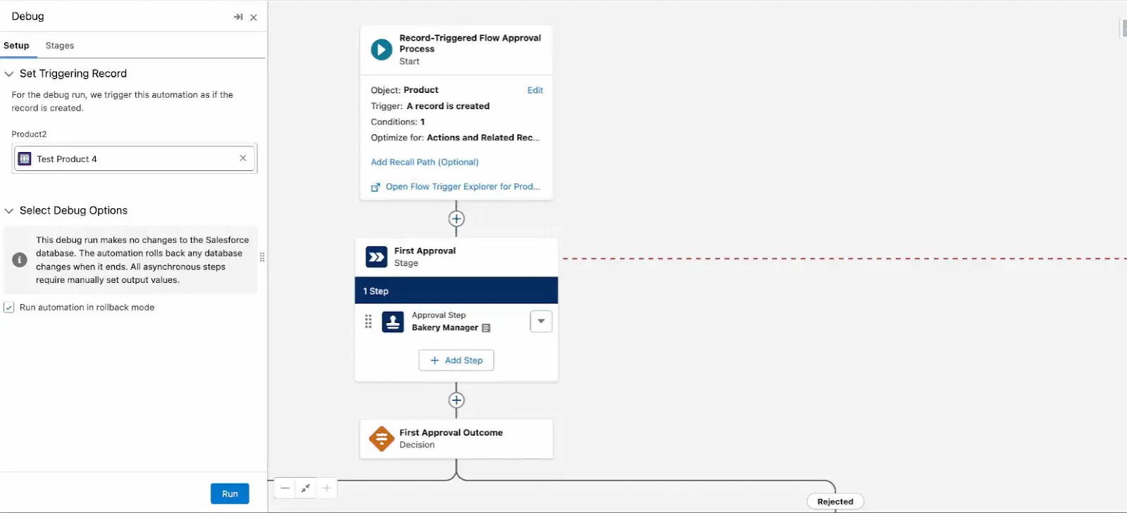 How to Troubleshoot Flow Approvals in Salesforce Flow Builder 7 flow debug screen